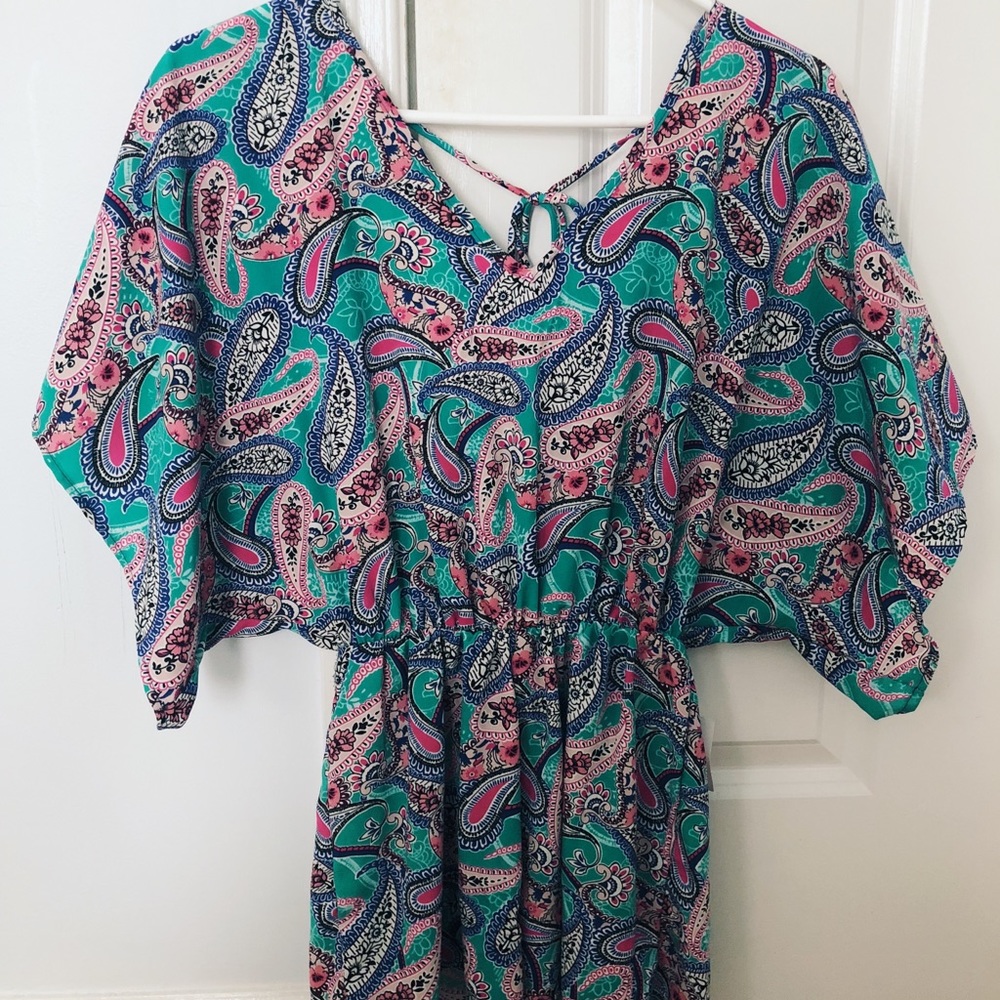 Half sleeve romper